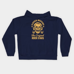 Classical Musicians: The Original Rockstars - Skeleton with Headphones Kids Hoodie